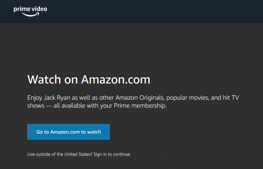 Amazon prime video geo-restrictions error